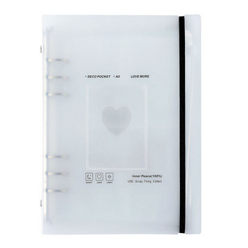 Διαφανές A5 Binder Storage Συλλογή βιβλίου Kpop Photo Organizer Ημερολόγιο Ημερολόγιο Πρόγραμμα προγραμματισμού κουκκίδων Σχολική γραφική ύλη