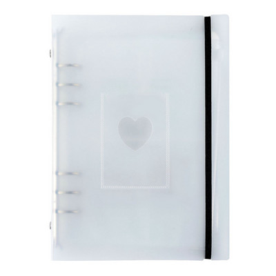 Liant transparent A5 Depozitare Carte de colectare Kpop Organizator de cărți foto Jurnal Jurnal Agenda Planificator Copertă cu glonț Papetarie școlară