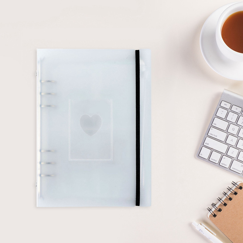 Liant transparent A5 Depozitare Carte de colectare Kpop Organizator de cărți foto Jurnal Jurnal Agenda Planificator Copertă cu glonț Papetarie școlară