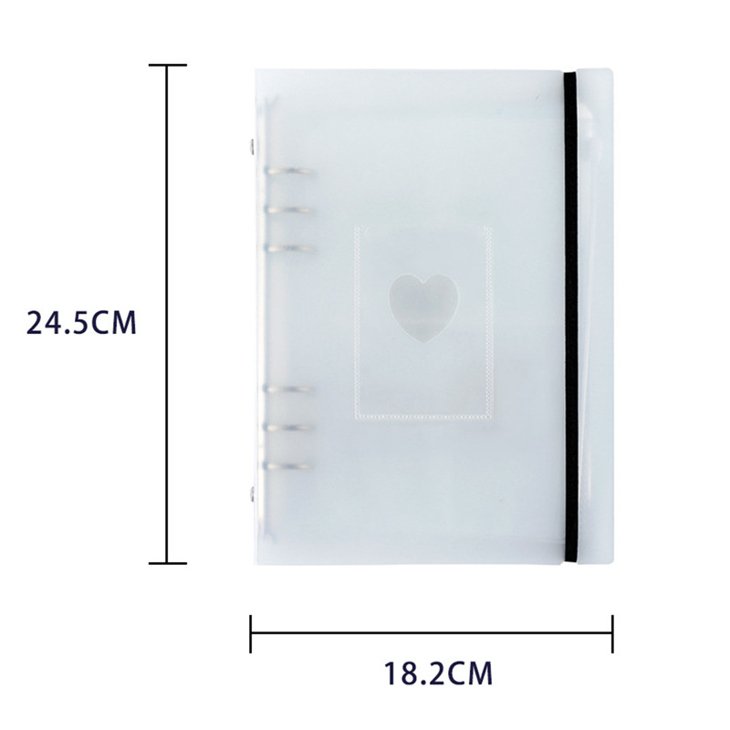 Liant transparent A5 Depozitare Carte de colectare Kpop Organizator de cărți foto Jurnal Jurnal Agenda Planificator Copertă cu glonț Papetarie școlară