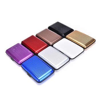 Αλουμίνιο Business Shiny Metal Cardholder Box Θήκη για κάρτες και σημειωματάρια Αδιάβροχη θήκη για πιστωτική κάρτα