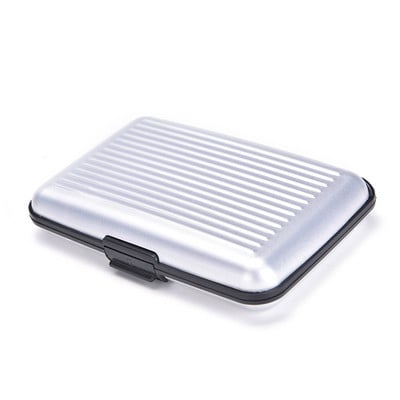 Αλουμίνιο Business Shiny Metal Cardholder Box Θήκη για κάρτες και σημειωματάρια Αδιάβροχη θήκη για πιστωτική κάρτα