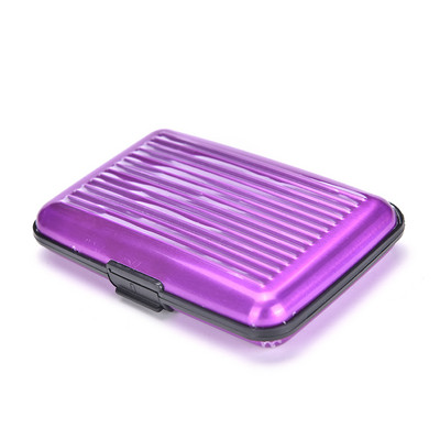 Αλουμίνιο Business Shiny Metal Cardholder Box Θήκη για κάρτες και σημειωματάρια Αδιάβροχη θήκη για πιστωτική κάρτα