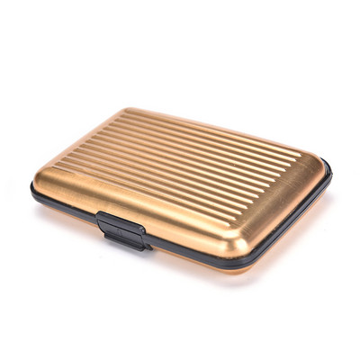 Αλουμίνιο Business Shiny Metal Cardholder Box Θήκη για κάρτες και σημειωματάρια Αδιάβροχη θήκη για πιστωτική κάρτα