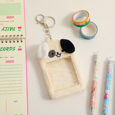 Slatki kawaii pas Plišani držač za fotokarticu Bankovna kartica Fotografska kartica za autobus Kreditna ID Privjesci za ključeve Zaštitna torbica Navlake za fotografije Pribor