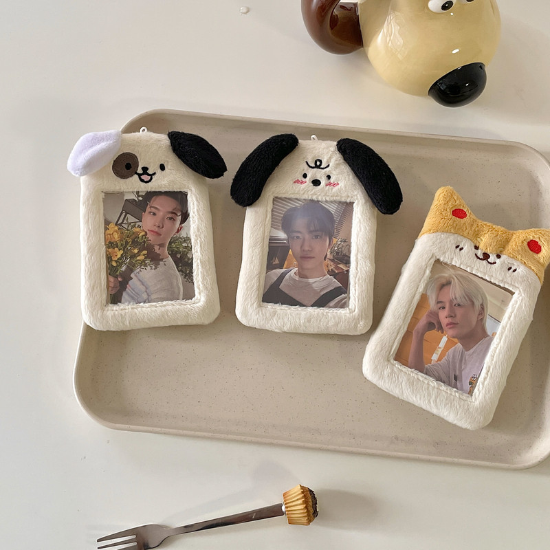 Slatki kawaii pas Plišani držač za fotokarticu Bankovna kartica Fotografska kartica za autobus Kreditna ID Privjesci za ključeve Zaštitna torbica Navlake za fotografije Pribor