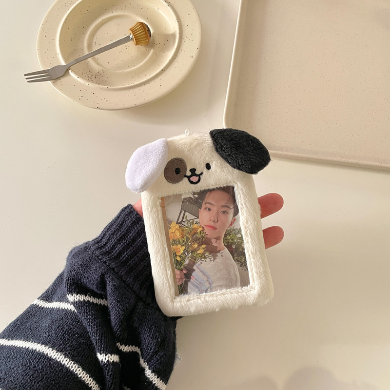 Slatki kawaii pas Plišani držač za fotokarticu Bankovna kartica Fotografska kartica za autobus Kreditna ID Privjesci za ključeve Zaštitna torbica Navlake za fotografije Pribor
