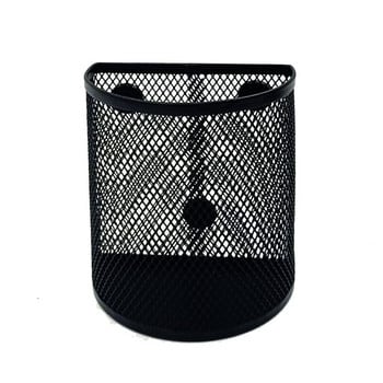 Νέα Hot Magnetic Pencil Cup Baskets Χρήσιμος μεταλλικός οργανωτής από μαύρο πλέγμα για αξεσουάρ γραφικής ύλης στο σπίτι