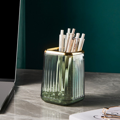 Kreatív tolltartó nagy kapacitású toll ceruzatartó sminkecset tároló doboz műanyag írószer íróasztal rendszerező