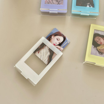 MINKYS New Arrival Kawaii Double Side 3 inch Acrylic Photocard Frame Holder Card Photo Holder Stand Display Училищни канцеларски материали