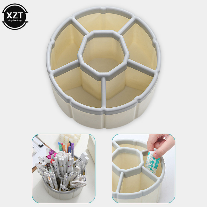 Panorama sa 6 pojaseva, 360° rotirajući držač za olovke, slatka kutija za pohranu olovki, stolni organizator, školski uredski pribor