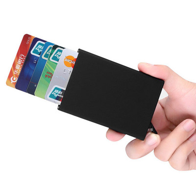 KDD Притежател на кредитна карта Anti Protect Travel Id Cardholder Мъже Жени RFID портфейл Метален калъф Porte Carte Box