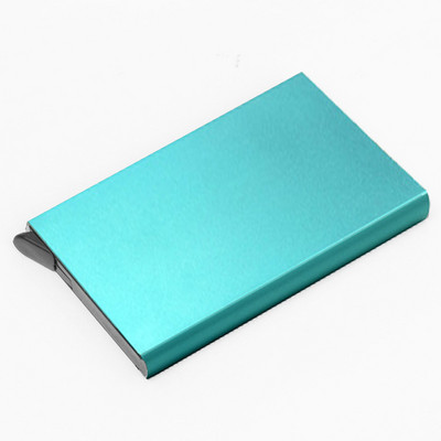 KDD hitelkártya tartó Anti Protect utazási igazolvány kártyatartó férfi női RFID pénztárca fém tok Porte Carte doboz