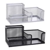 Suport pentru creion cu plasă de grătar elegant pentru birou 3 compartimente Suport stilou Organizator cupa creion Organizator de papetărie pentru birou