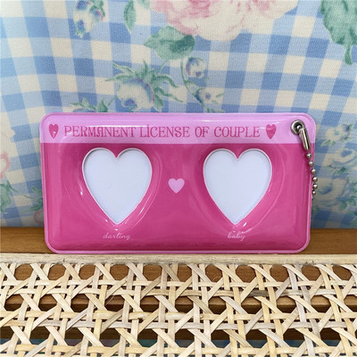 Μαύρο Λευκό Love Heart Kpop θήκη κάρτας φωτογραφιών Idol φωτογραφία Προστατευτική οθόνη Photocards Protective holder Kawaii Stationery