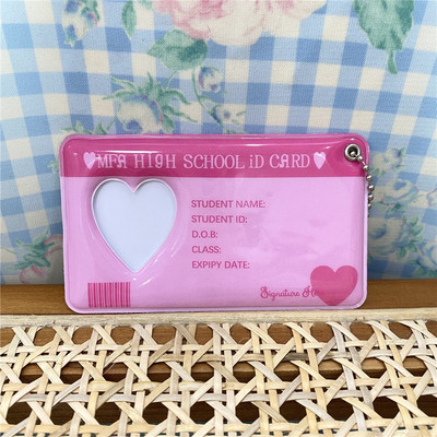 Μαύρο Λευκό Love Heart Kpop θήκη κάρτας φωτογραφιών Idol φωτογραφία Προστατευτική οθόνη Photocards Protective holder Kawaii Stationery