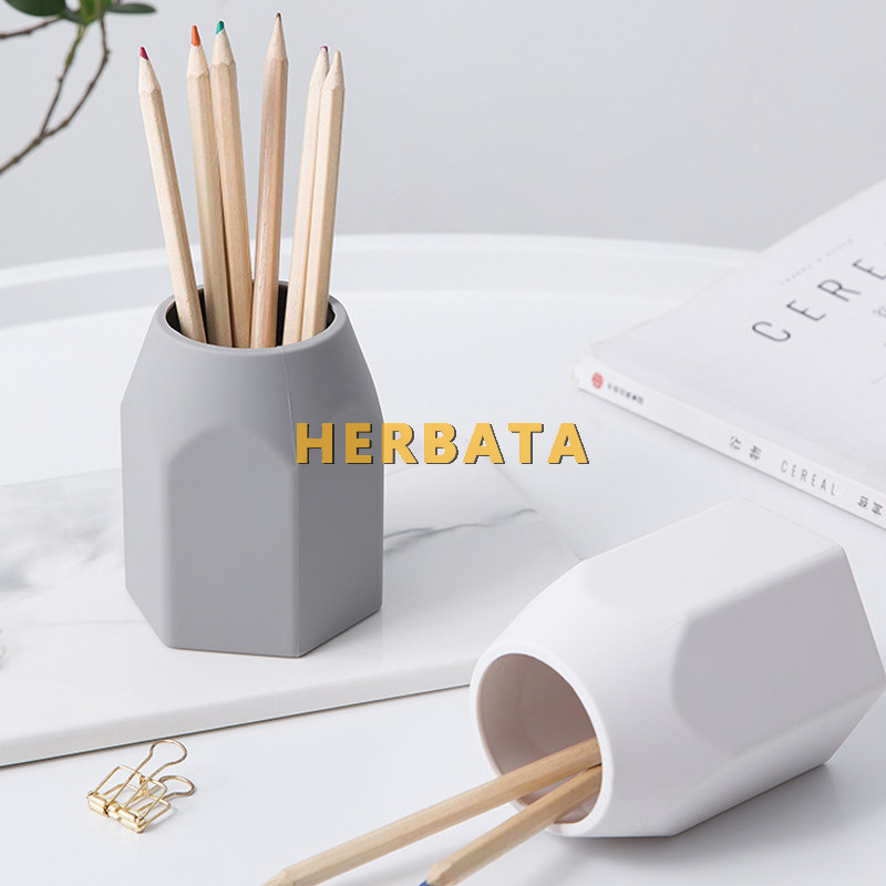 Silikoninis rašiklio laikiklis paprastas vienspalvis pieštukų laikiklis vaikiškas raštinės reikmenų stalinis makiažo šepetėlis laikiklis CL-2560