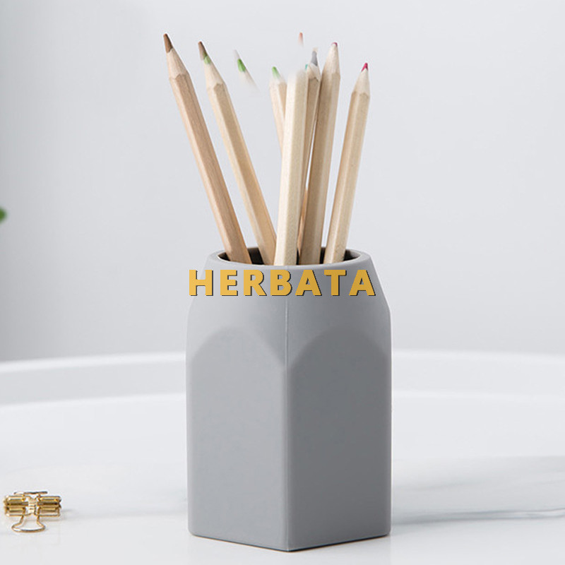 Silikoninis rašiklio laikiklis paprastas vienspalvis pieštukų laikiklis vaikiškas raštinės reikmenų stalinis makiažo šepetėlis laikiklis CL-2560