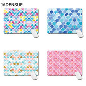 Deskpad Creative Square Dream Fish Scales Desgin Cute Mouse Pad Kawaii Desk Mats for Office PC Tipkovnica Računalo Podloga za miš
