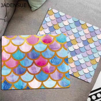 Deskpad Creative Square Dream Fish Scales Desgin Cute Mouse Pad Kawaii Desk Mats for Office PC Компютърна клавиатура Подложка за мишка