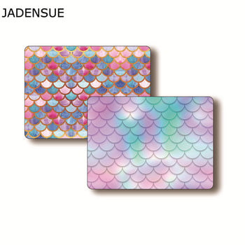 Deskpad Creative Square Dream Fish Scales Desgin Cute Mouse Pad Kawaii Desk Mats for Office PC Компютърна клавиатура Подложка за мишка