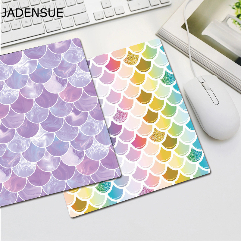 Deskpad Creative Square Dream Fish Scales Desgin Cute Mouse Pad Kawaii Desk Mats for Office PC Tipkovnica Računalo Podloga za miš