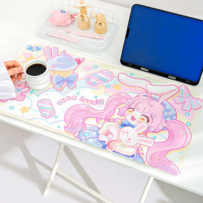 Crtani mekana slatka slatka djevojka Podloga za stol Studentski dom Podloga za miš Podloga za tipkovnicu računala Podloga za stol Dekoracija stola Žena