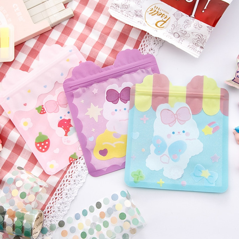 12 kom hrane Vreća sa patentnim zatvaračem Slatki zec medvjed Vreće za pakiranje slatkiša kolačića Vjenčanje Rođendanske dekoracije Pribor za zamatanje darova