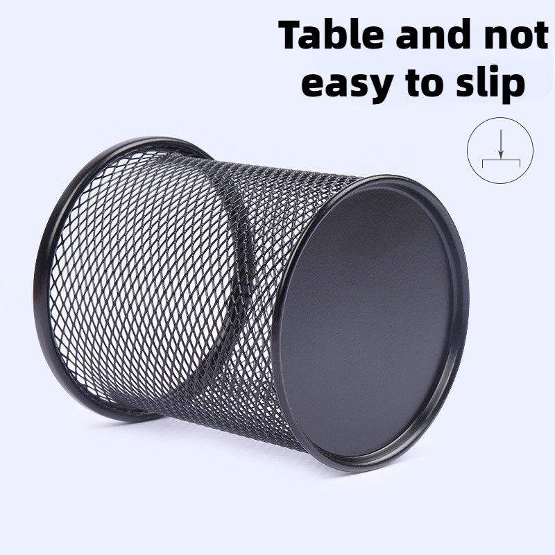 Nova metalna mrežasta kvadratna okrugla olovka Lonac Kutija za čaše Organizator Spremnik Držač olovke Uredski stol Izdržljiva pernica