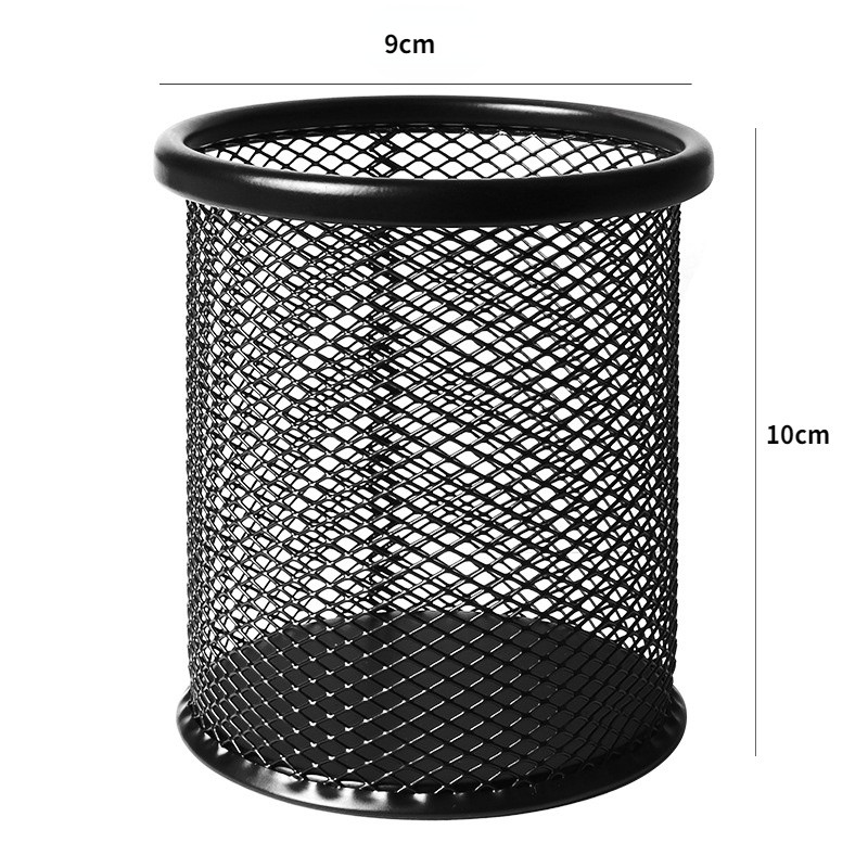 Nova metalna mrežasta kvadratna okrugla olovka Lonac Kutija za čaše Organizator Spremnik Držač olovke Uredski stol Izdržljiva pernica