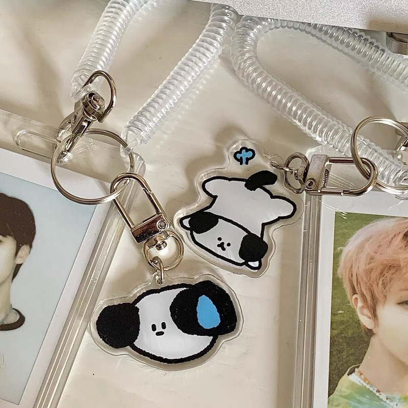 MINKYS új érkezésű Kawaii kutya akril átlátszó Kpop fotókártya tartó fotókártya tartó bálvány gyűjtő ujjak medállal