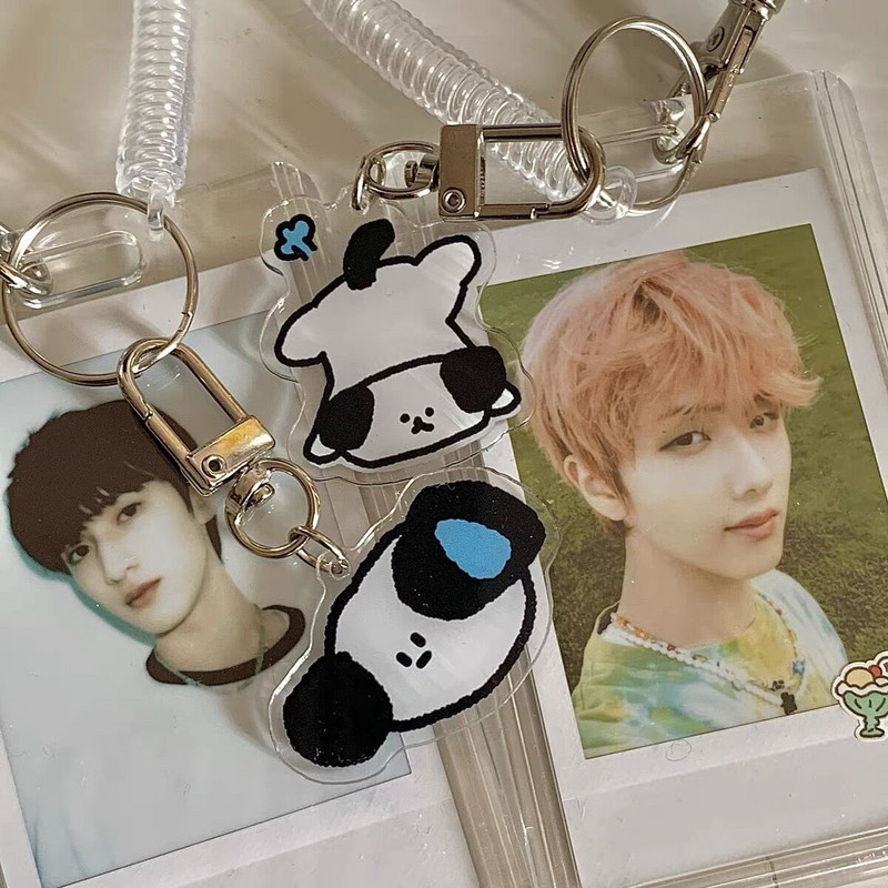 MINKYS új érkezésű Kawaii kutya akril átlátszó Kpop fotókártya tartó fotókártya tartó bálvány gyűjtő ujjak medállal