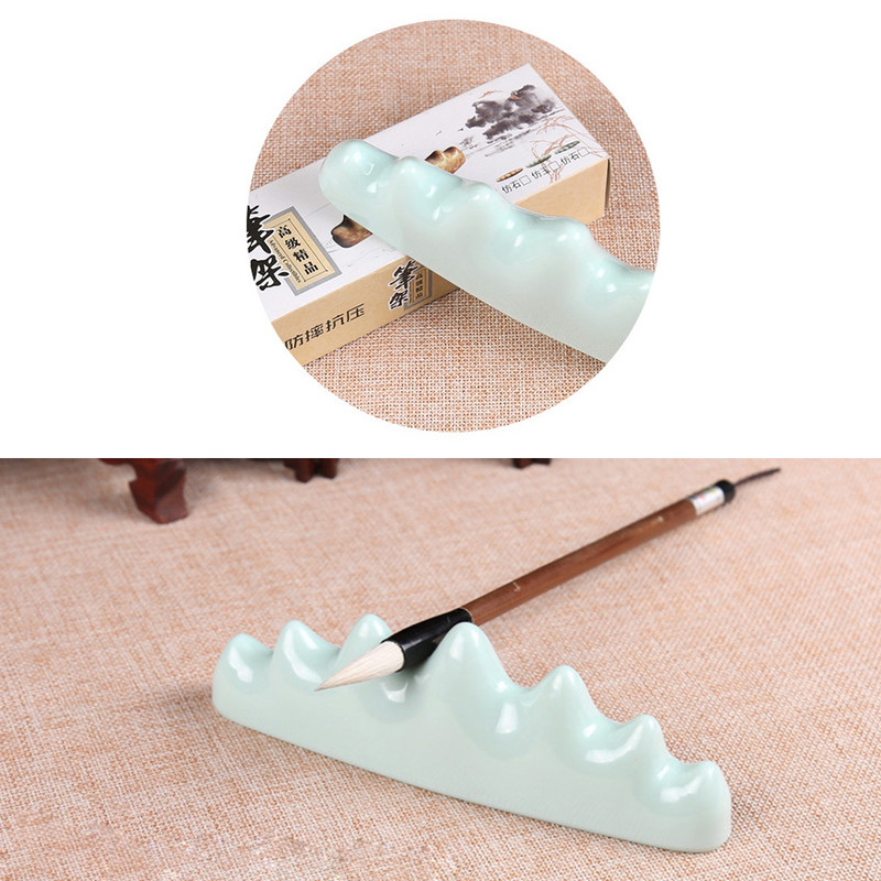 Umitive 1 kom. Keramički držač kista za pisanje Kineski držač olovke za kaligrafiju Za akvarelnu boju, školski uredski pribor