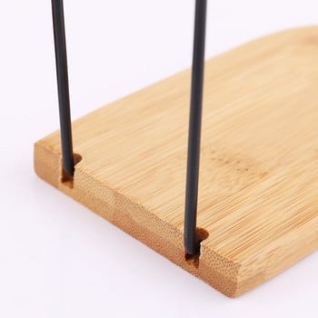 Βάση βιβλίων Nature Bamboo Desktop Organizer Desktop Office Home Βιβλιοθήκες Ακραίες Βιβλίων Βάση βάσης Ράφι 13x8cm