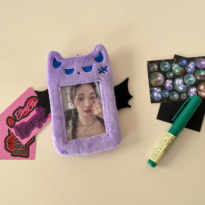 Creative Wing Devil 3 inča Photocard Držač kartice Meki pliš Zaštitna navlaka za fotografije Kawaii Pandent Stacionar