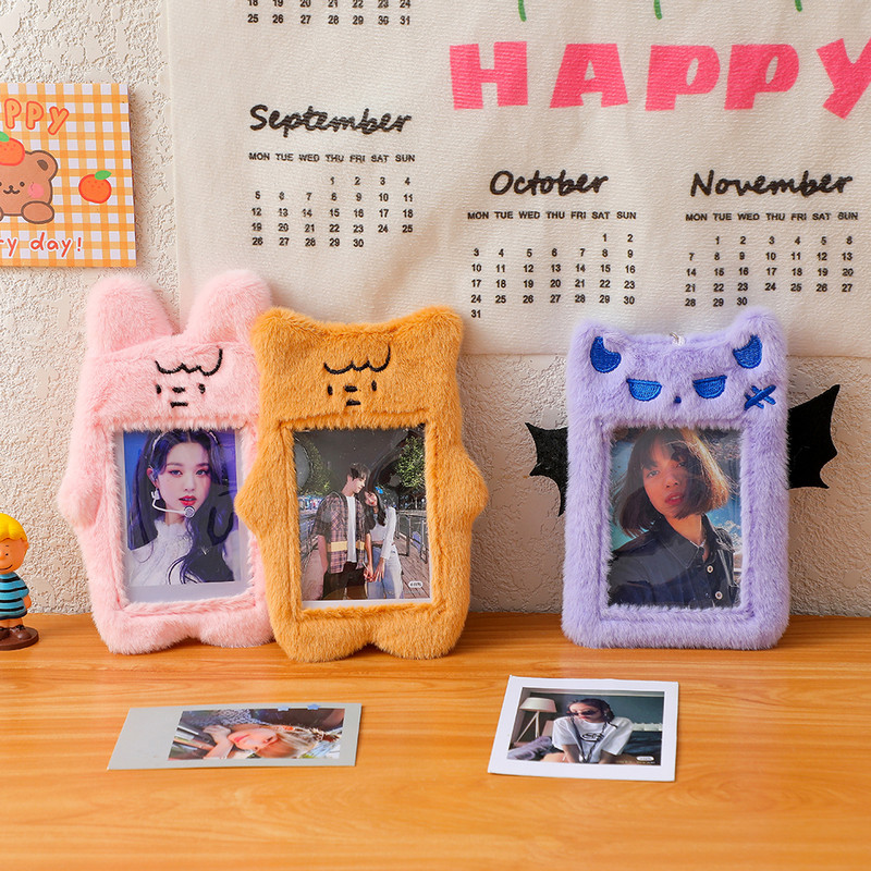 Creative Wing Devil 3 inča Photocard Držač kartice Meki pliš Zaštitna navlaka za fotografije Kawaii Pandent Stacionar