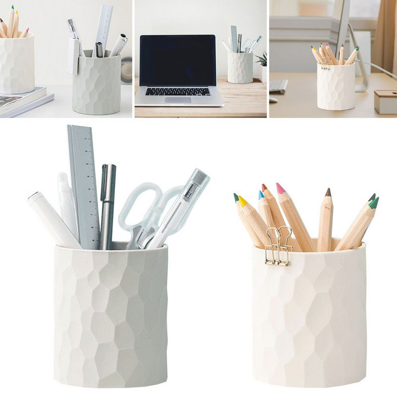 Nordic Style silikoninio pieštuko konteinerio rašiklio laikiklis Daugiafunkcis makiažo šepetėlio laikiklis darbalaukio laikiklis namų mokyklai