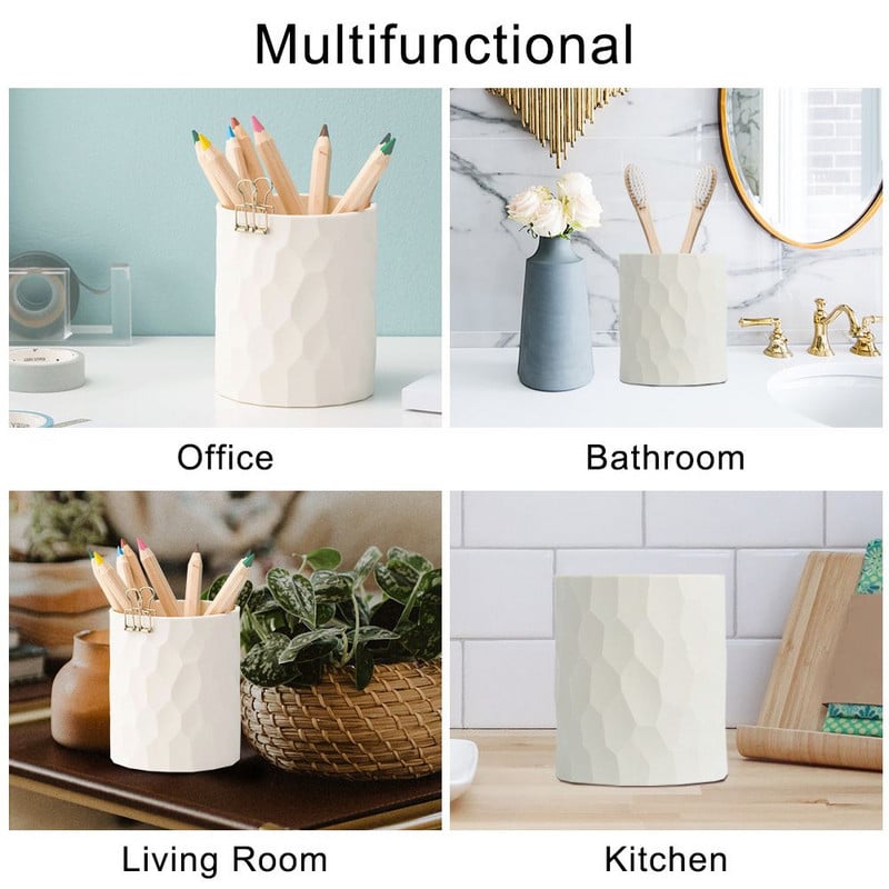 Nordic Style silikoninio pieštuko konteinerio rašiklio laikiklis Daugiafunkcis makiažo šepetėlio laikiklis darbalaukio laikiklis namų mokyklai