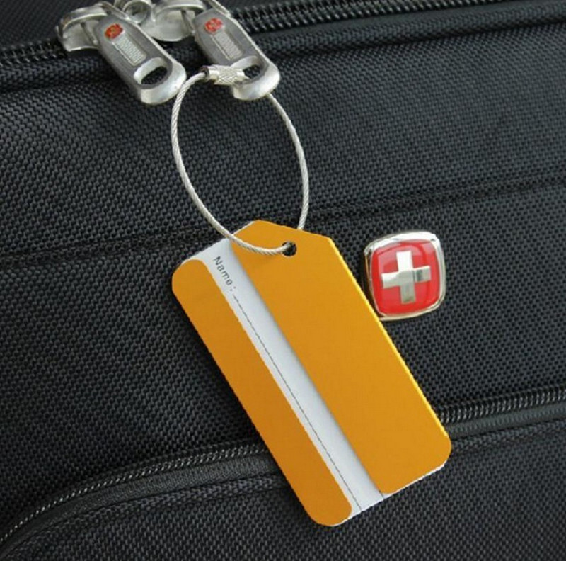 Etichete pentru bagaje din aluminiu, metalice