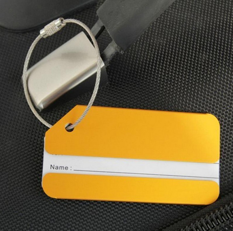 Etichete pentru bagaje din aluminiu, metalice