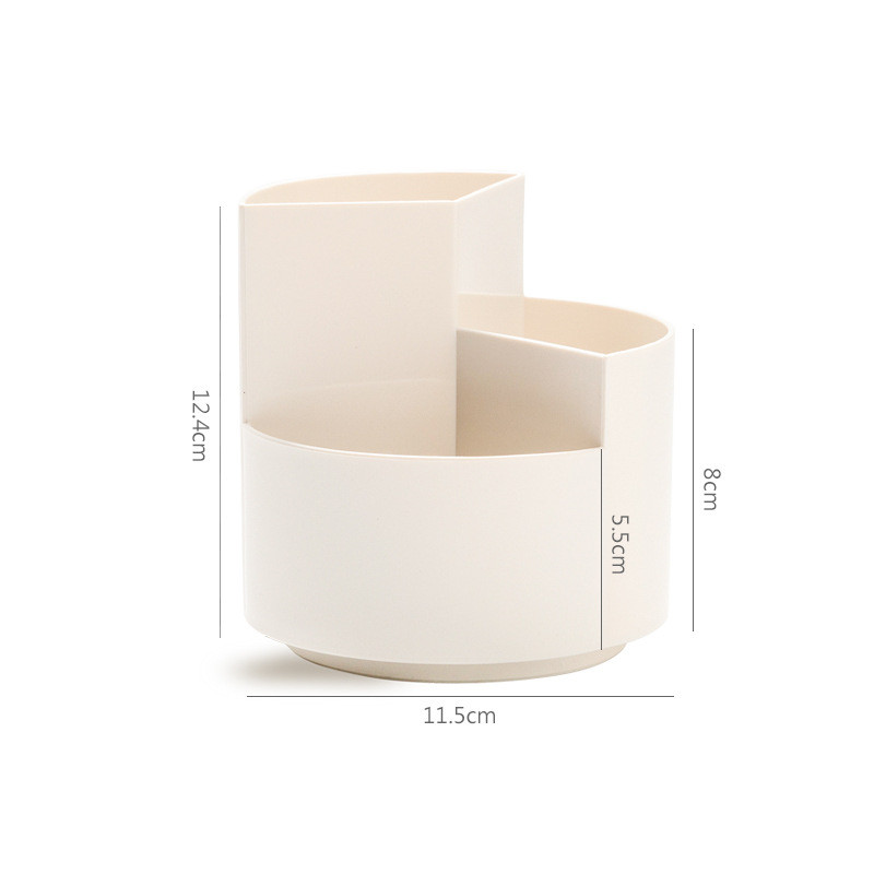 Višenamjenski držač za olovke s 3 rešetke, rotirajući za 360 stupnjeva, veliki kapacitet šminke, stolni organizator, kutija za olovke, školski pribor