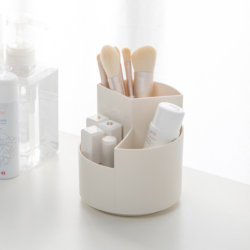 Višenamjenski držač za olovke s 3 rešetke, rotirajući za 360 stupnjeva, veliki kapacitet šminke, stolni organizator, kutija za olovke, školski pribor