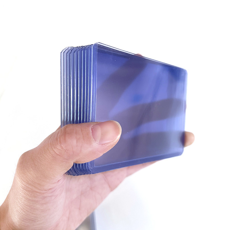 10 buc Manșon PVC pentru carduri B8 Versiune orizontală Îngroșat dur 40 Mătase albă Carte de lucru transparentă Manșon de protecție pentru carduri mici