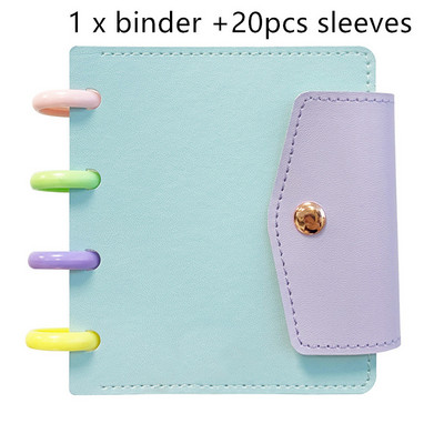 MINKYS Candy Color Mushroom Hole PU 3-palcový Kpop album s fotokartami, zbieranie kníh, album Star Chaser, malý album na ukladanie kariet