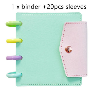 MINKYS Candy Color Mushroom Hole PU 3-palcový Kpop album s fotokartami, zbieranie kníh, album Star Chaser, malý album na ukladanie kariet