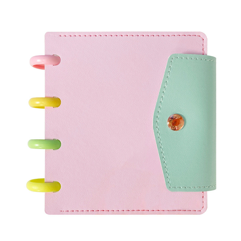 MINKYS Candy Color Mushroom Hole PU 3-palcový Kpop album s fotokartami, zbieranie kníh, album Star Chaser, malý album na ukladanie kariet