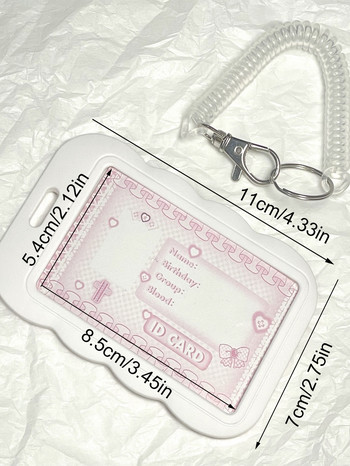 Sharkbang Kpop държач за пощенска картичка ABS INS ключодържател карта защитно покритие ID студентски карти калъф анти-загуба въже фотоалбум органайзер