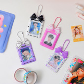 Nový prírastok Kawaii 1/2 palcový držiak na karty s mašľou Kpop Idol, ochranné puzdrá na fotografie, papiernictvo