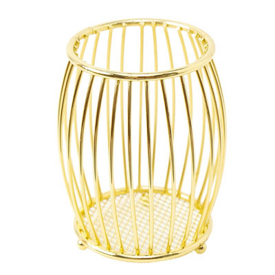 Zlatni/roza zlatni okrugli štap, cilindrična olovka, držač za kolekciju olovki, alat za pohranu kistova za kućni ured, organizator za stol