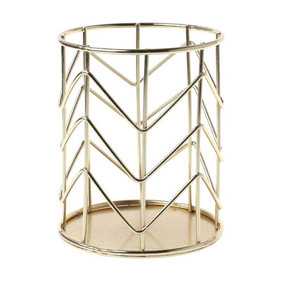 Zlatni/roza zlatni okrugli štap, cilindrična olovka, držač za kolekciju olovki, alat za pohranu kistova za kućni ured, organizator za stol